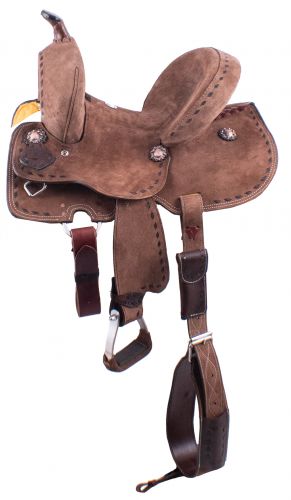 12", 13"  Youth Hard Seat Barrel Style Saddle with Extra Deep Seat