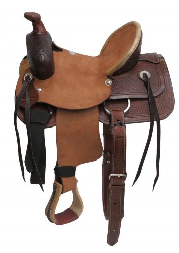 13" Buffalo  Youth Hard Seat Roper Style Saddle