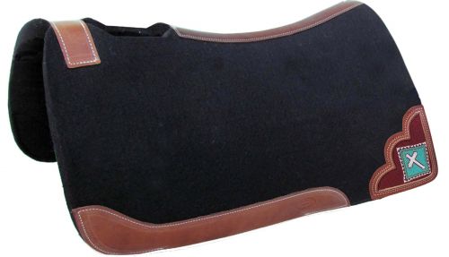 Showman ® 32" X 31" x 1" Felt Pad With Beaded Cross Inlay-FREE SHIPPING