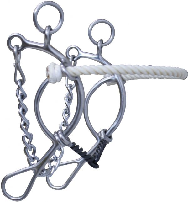 Showman™ Stainless Steel Rope Nose Gag Bit With 8" Cheek-FREE SHIPPING