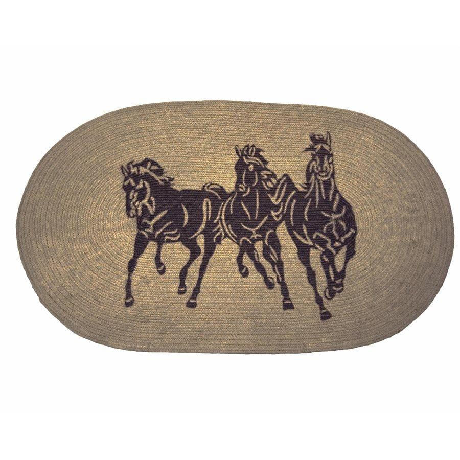 3 Horse Jute Rug, 30x50-FREE SHIPPING