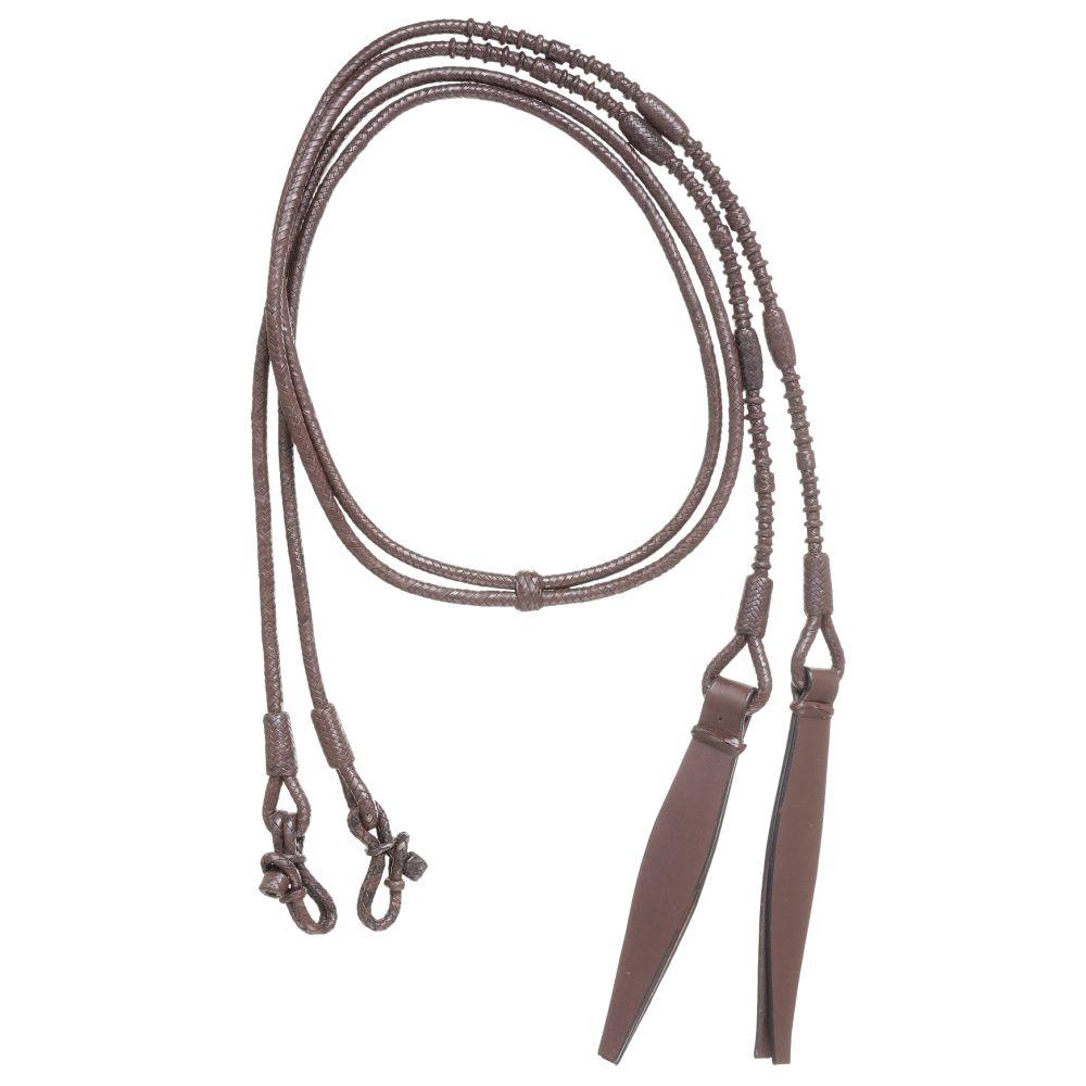 BRAIDED SPLIT REINS DARK