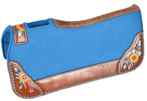 Heavy Duty Turquoise Felt Saddle Pad-FREE SHIPPING