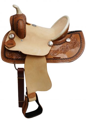 12" Double T Youth Roper Style Saddle With Hard Seat-FREE SHIPPING