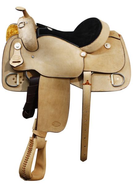 16", 17" Showman™ Full Rough Out Leather Training Saddle