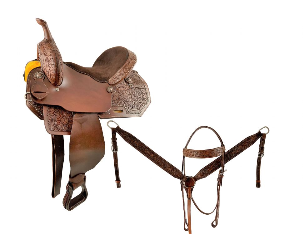 15" Economy Barrel Saddle Set-FREE SHIPPING