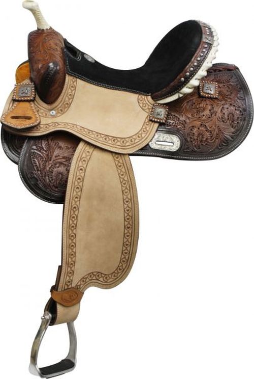 14", 15",16"  Barrel Saddle with Barrel Racer Conchos-FREE SHIPPING