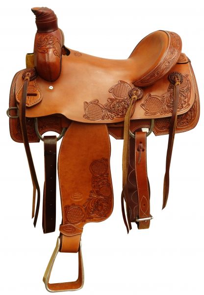 16" Showman ® Argentina Cow Leather Roper Saddle-5 YEAR WARRANTY