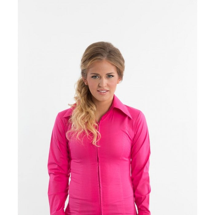 LADIES SHOW SHIRT-Zip Up Fitted Show Shirts-FREE SHIPPING