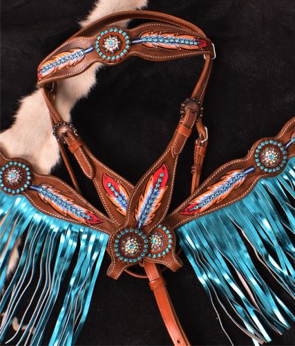 Showman ® "Light as a Feather" Browband Headstall and Breast Collar Set-FREE SHIPPING