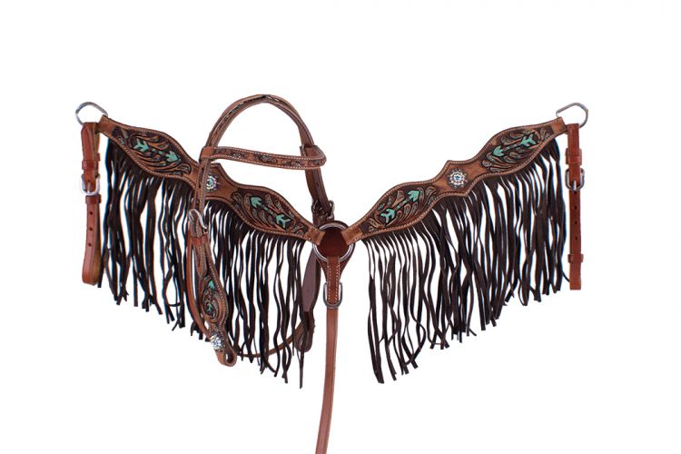 Showman ® PONY  HEADSTALL AND BREASTCOLLAR SET