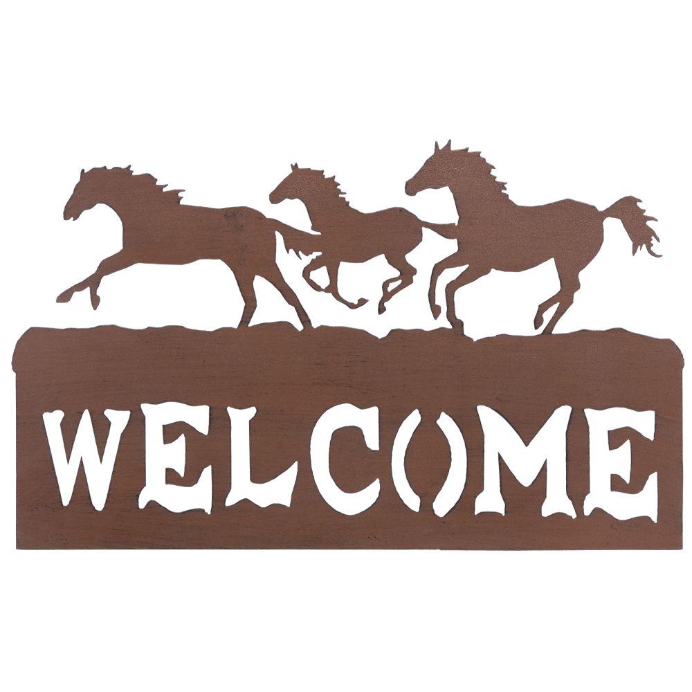 WELCOME PLAQUE  HORSES