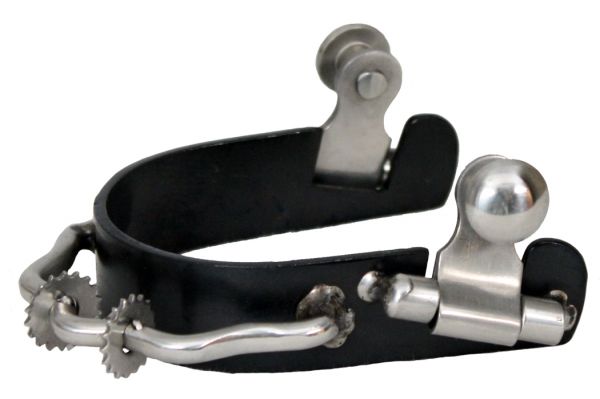 Ladies/Youth Black Steel Bumper Rowel Spur - FREE SHIPPING