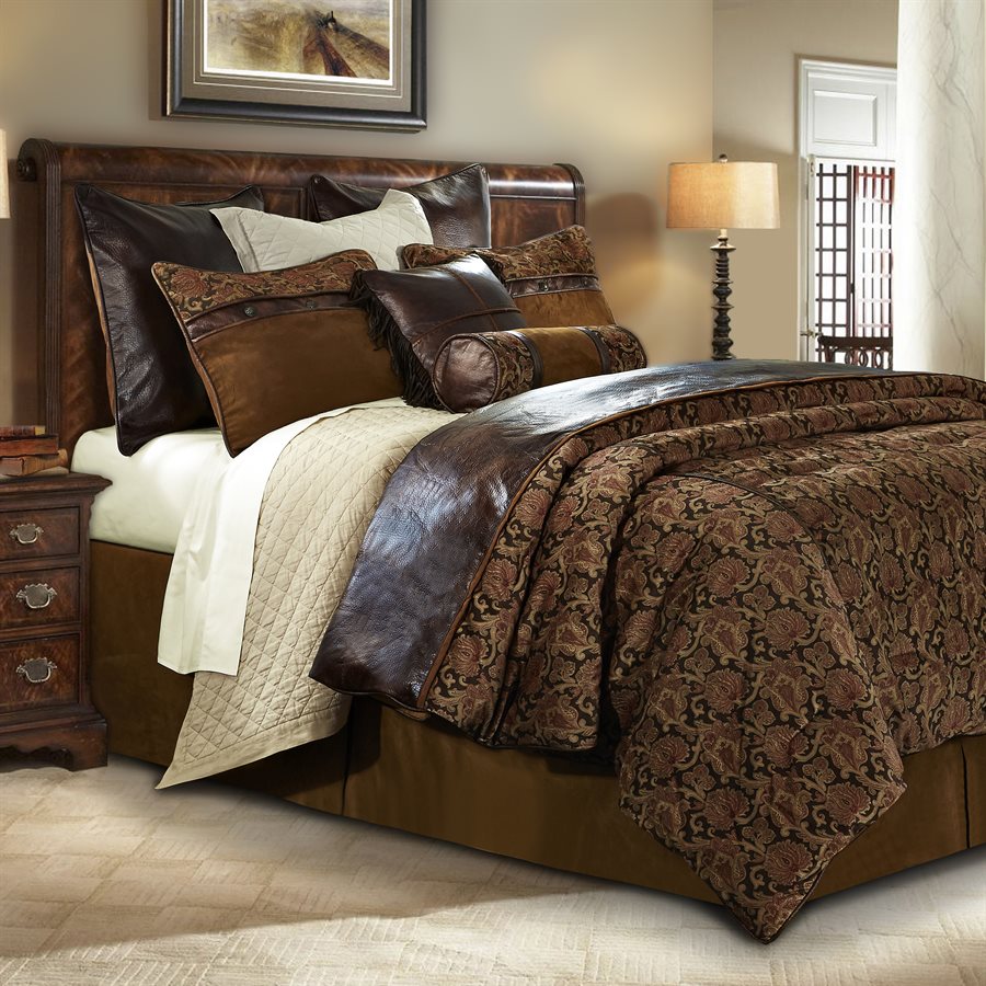 WESTERN 5 PIECE COMFORTER SET- SUPER QUEEN AND ACCESSORIES TOO!-FREE SHIPPING
