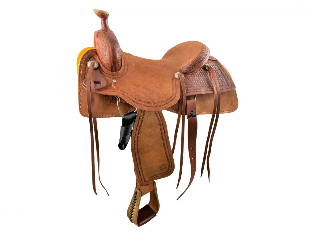 16" Showman ® Hard Seat Ranch Cutting Saddle-ROPING WARRANTY-FREE SHIPPING