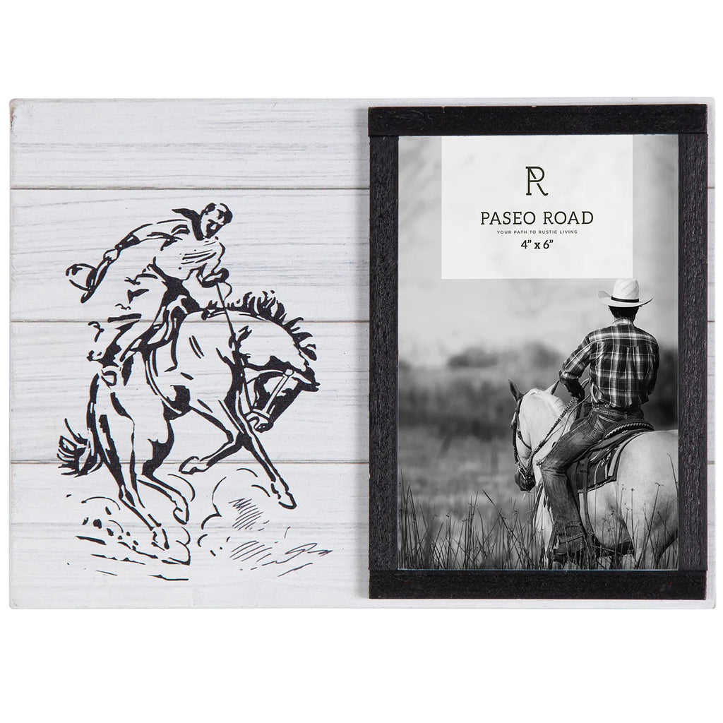 Ranch Life Bronc Rider Picture Frame-FREE SHIPPING