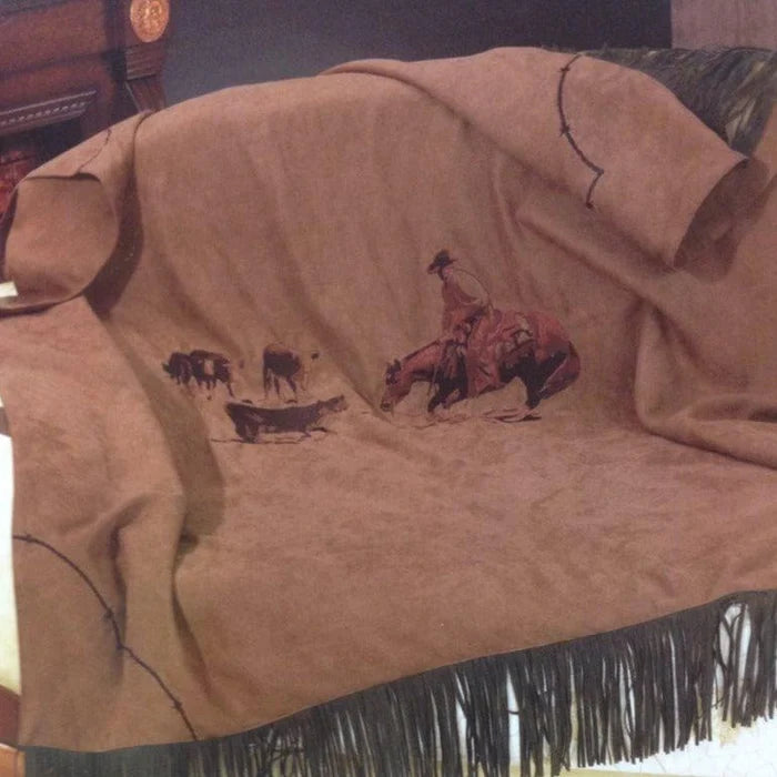 Cowboy Cutter Throw, 50x60 -FREE SHIPPING