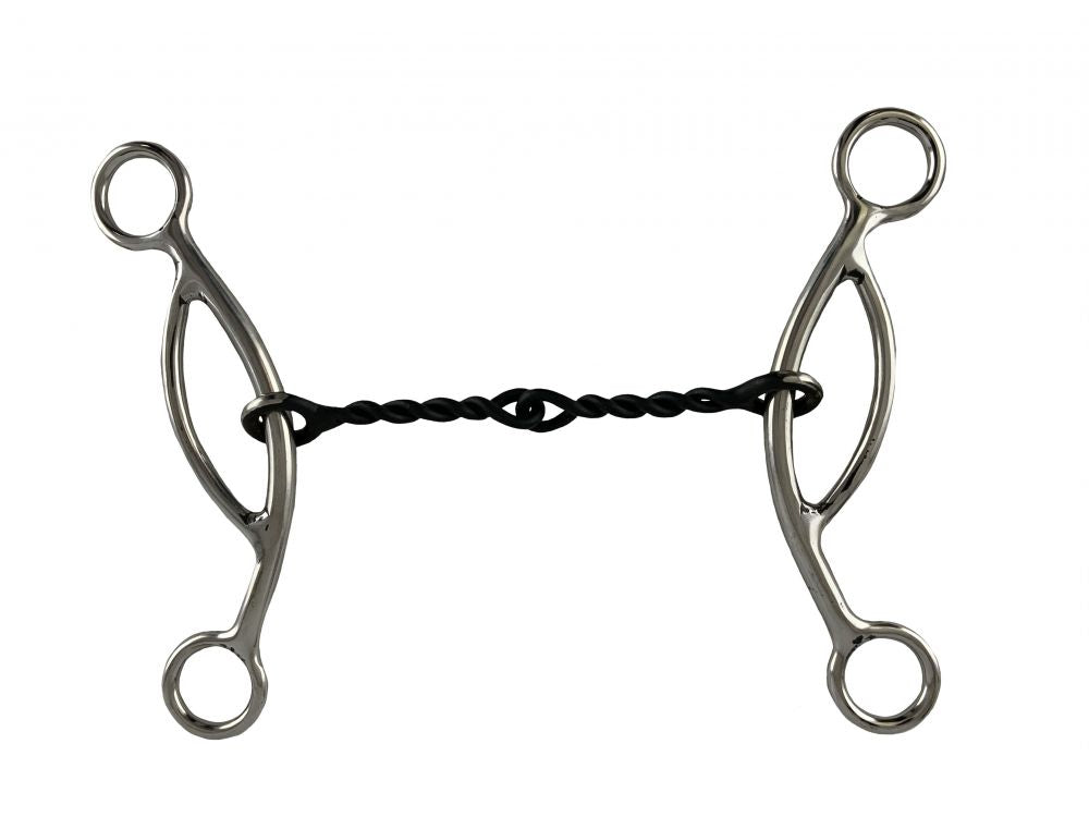 Showman 5" Stainless Steel Sweet Iron, Broken Twisted Chain Mouth with Sliding Gag-FREE SHIPPING