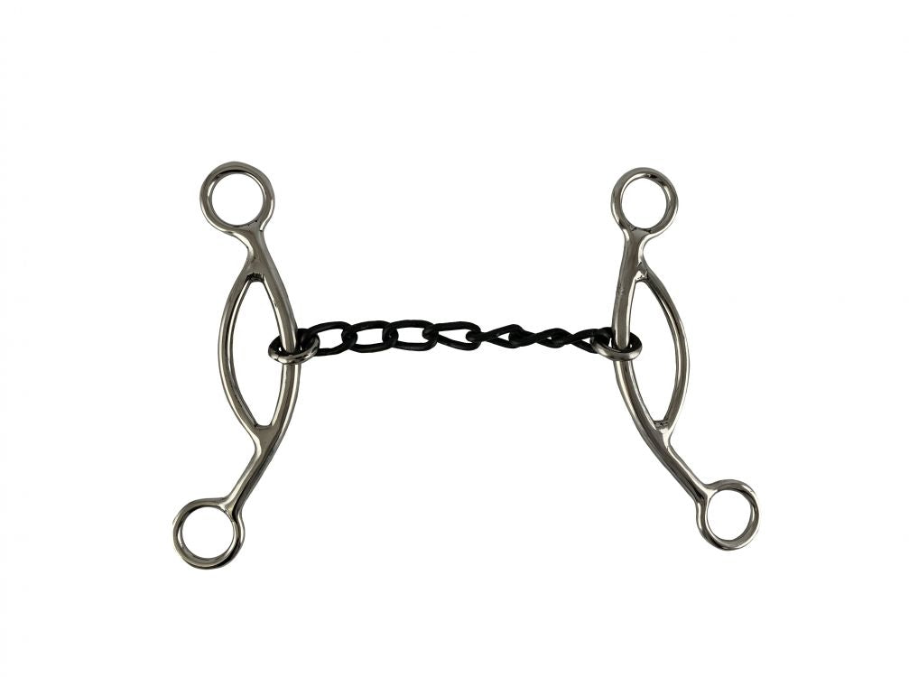 Showman 5" Stainless Steel Sweet Iron Mouth Chain with Sliding Gag-FREE SHIPPING
