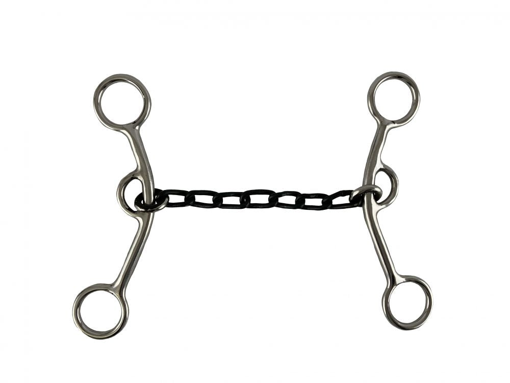 Showman Stainless Steel JR Cow-horse bit with 5" Sweet Iron Chain Mouth-FREE SHIPPING