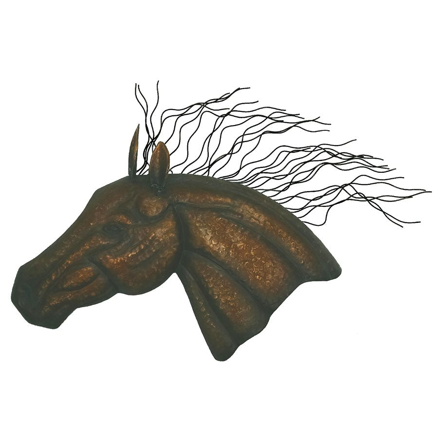 Large Horse Head Forged Metal Wall Hanging-FREE SHIPPING