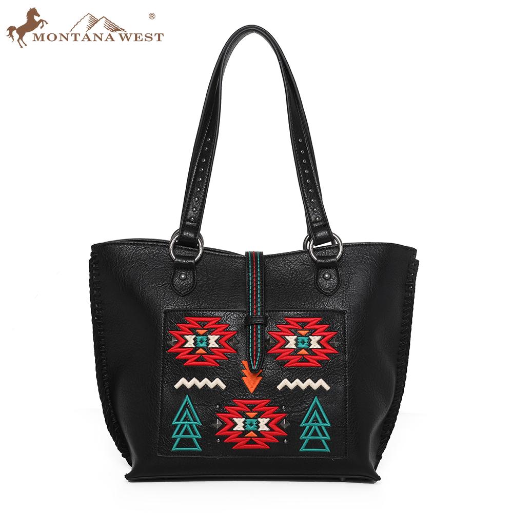 Montana West Wrangler Damen-Tragetasche – Retro-Design Aus Leinen, Verstellbarer Schultergurt